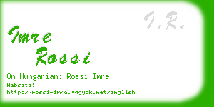 imre rossi business card